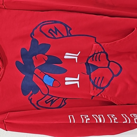 Levels Pullover Red hoodie Mens Sweatshirt with kangaroo pocket Size L - Picture 2 of 8